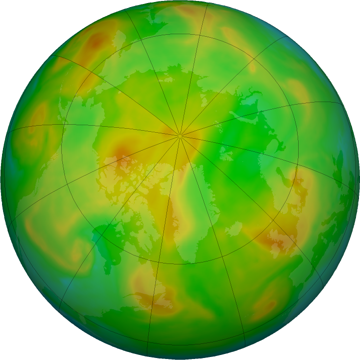 Arctic ozone map for 31 May 2022